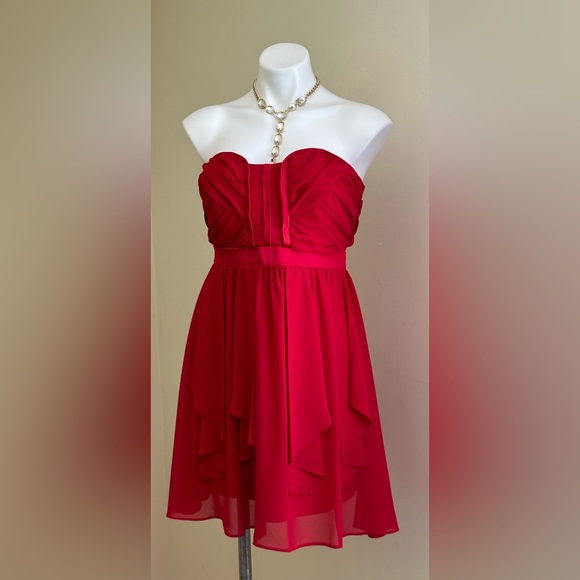 XOXO Velvet Ruched Strapless Draped Mini Dress